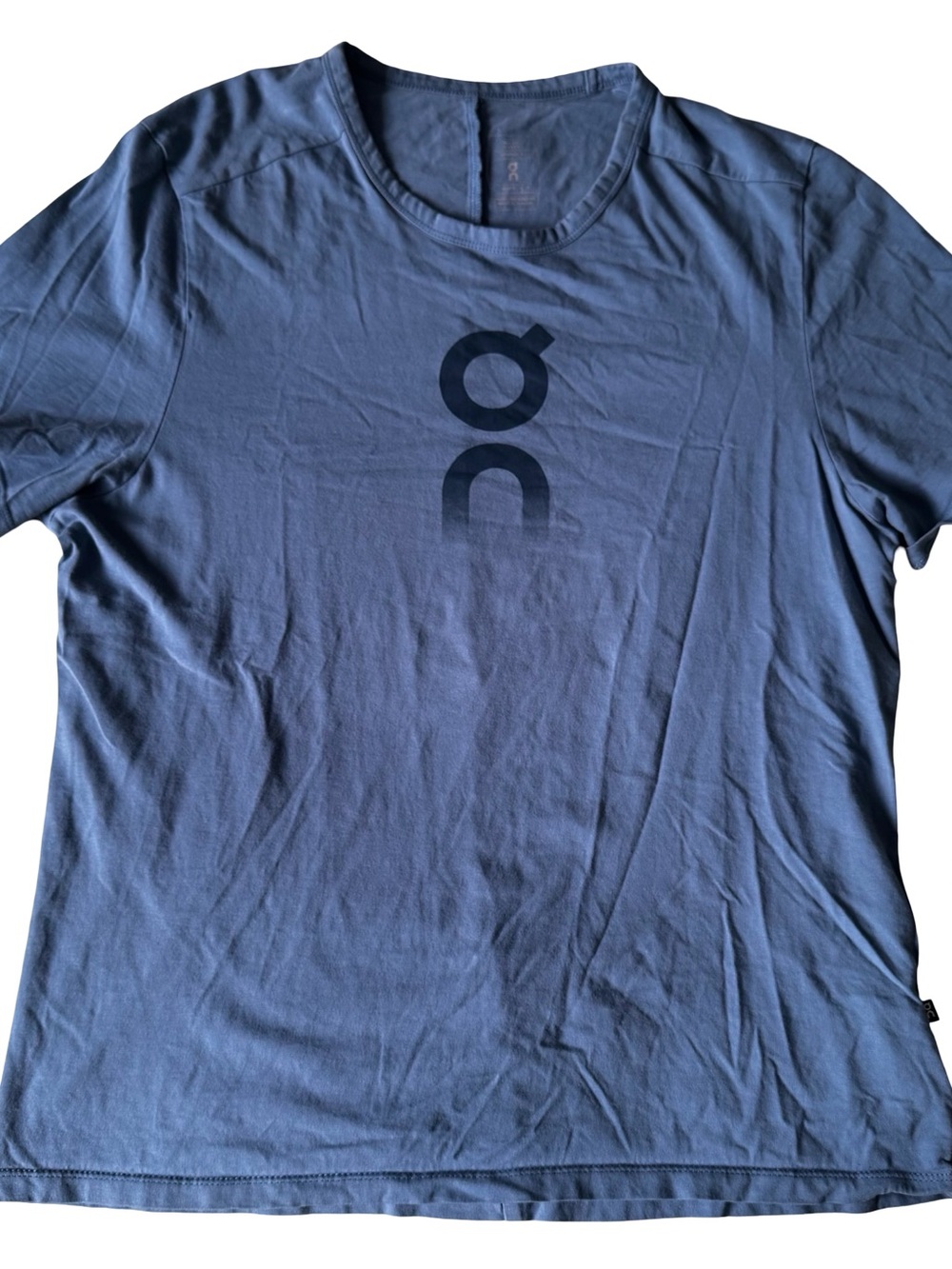 On Men’s Blue Cotton Crew Neck Short Sleeve Graphic T-Shirt Size XL